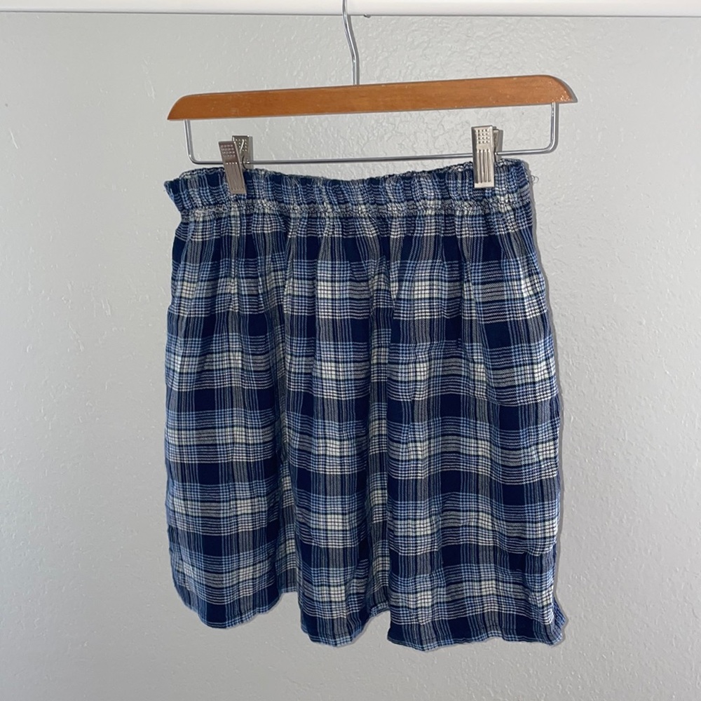 Plaid blue skirt from Hollister.